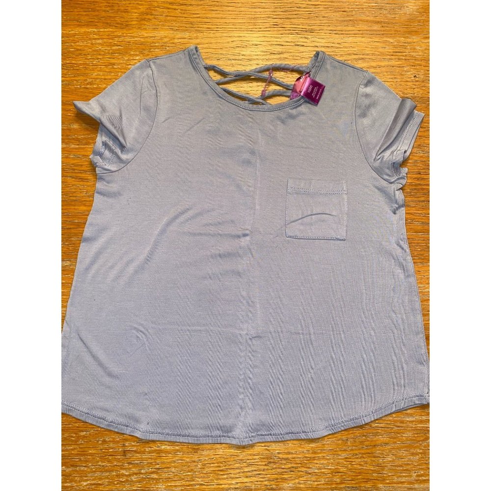Aqua Periwinkle Criss Cross Shirt-10/M